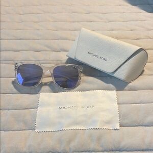 Michael Kors Silver and Blue Sunglasses Sleek Accessories